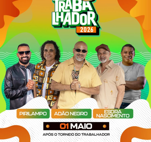 IGRAPIÚNA: Música e celebração marcam o 1º de Maio com shows de Pirilampo, Adão Negro e Esdra Nascimento